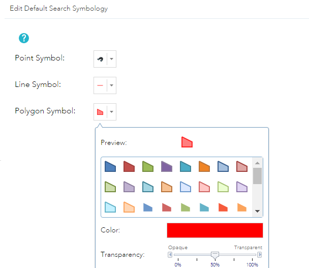 Select symbol in results setting